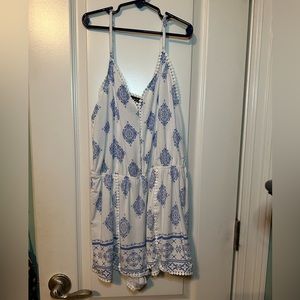 White/Blue Romper